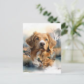 Nova Scotia Duck Tolling Retriever, Art Briefkaart (Staand voorkant)