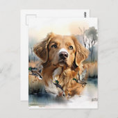 Nova Scotia Duck Tolling Retriever, Art Briefkaart (Voorkant / Achterkant)
