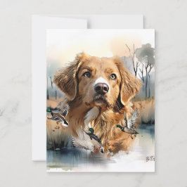 Nova Scotia Duck Tolling Retriever, Art Briefkaart