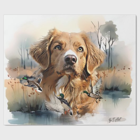 Nova Scotia Duck Tolling Retriever, Art Cadeaupapier (Vlak)