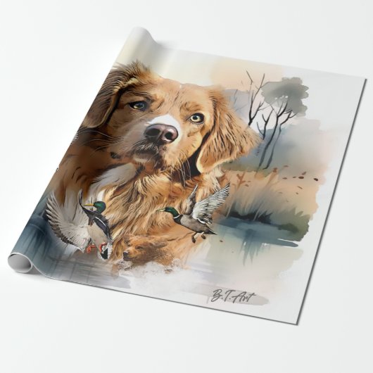 Nova Scotia Duck Tolling Retriever, Art Cadeaupapier (Uitgerold)