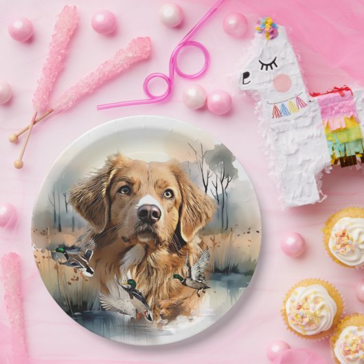 Nova Scotia Duck Tolling Retriever, Art Papieren Bordje (Feest)