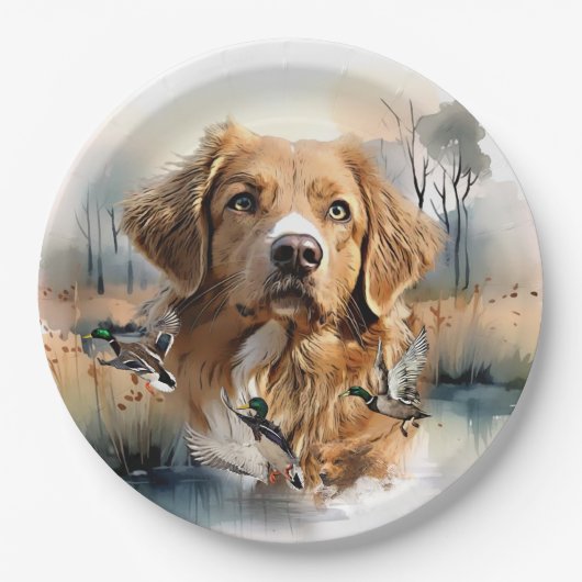 Nova Scotia Duck Tolling Retriever, Art Papieren Bordje (Voorkant)