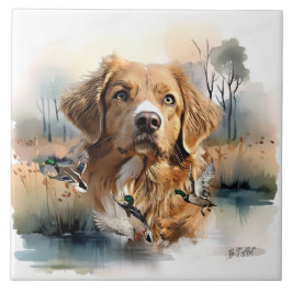 Nova Scotia Duck Tolling Retriever, Art Tegeltje