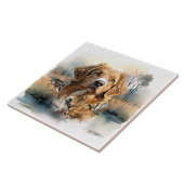 Nova Scotia Duck Tolling Retriever, Art Tegeltje (Zijkant)