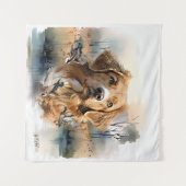 Nova Scotia Duck Tolling Retriever, Art Wandkleed (Voorkant (horizontaal))