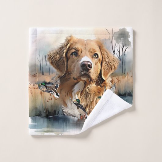 Nova Scotia Duck Tolling Retriever, Art Washandje (Wasdoekje)