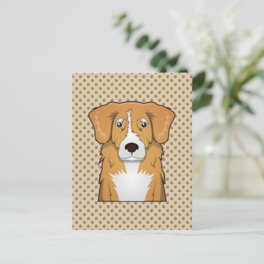 Nova Scotia Duck Tolling Retriever Cartoon Briefkaart (Staand voorkant)