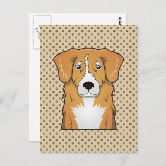 Nova Scotia Duck Tolling Retriever Cartoon Briefkaart (Voorkant / Achterkant)