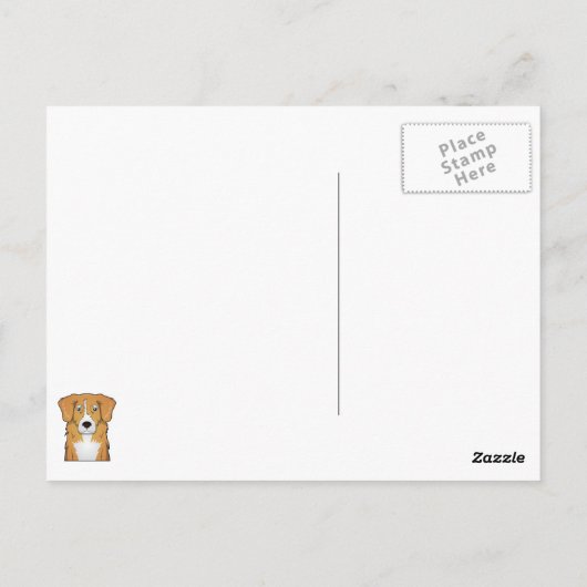 Nova Scotia Duck Tolling Retriever Cartoon Briefkaart (Achterkant)