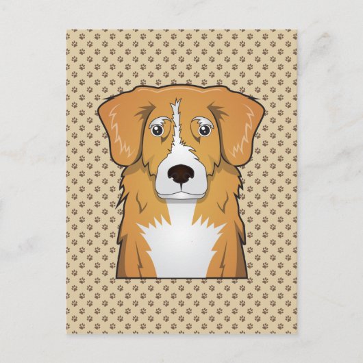 Nova Scotia Duck Tolling Retriever Cartoon Briefkaart (Voorkant)