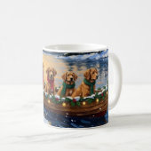Nova Scotia Duck Tolling Retriever Christmas Boat Koffiemok (Voorkant rechts)