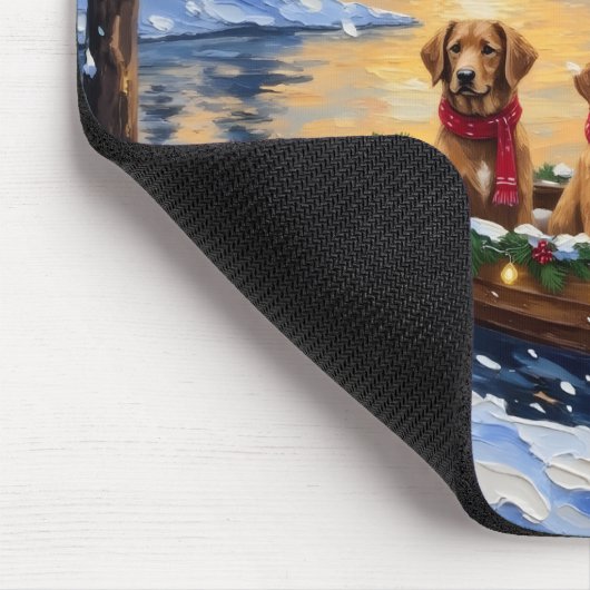 Nova Scotia Duck Tolling Retriever Christmas Boat Muismat (Hoek)