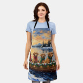 Nova Scotia Duck Tolling Retriever Christmas Boat  Schort (Gedragen)