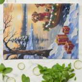 Nova Scotia Duck Tolling Retriever Christmas Boat Theedoek (Gevouwen)