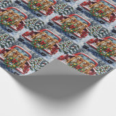 Nova Scotia Duck Tolling Retriever Christmas Red Cadeaupapier (Hoek)