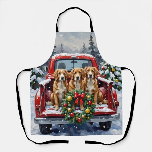 Nova Scotia Duck Tolling Retriever Christmas Red Schort (Voorkant)