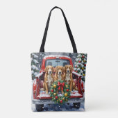 Nova Scotia Duck Tolling Retriever Christmas Red Tote Bag (Achterkant)