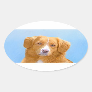 Nova Scotia Duck Tolling Retriever Dog Ovale Sticker