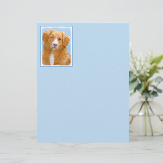 Nova Scotia Duck Tolling Retriever Dog Painting (Staand voorkant)