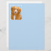 Nova Scotia Duck Tolling Retriever Dog Painting (Voorkant / Achterkant)