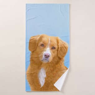 Nova Scotia Duck Tolling Retriever Dog Painting Bad Handdoek