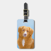Nova Scotia Duck Tolling Retriever Dog Painting Bagagelabel (Voorkant verticaal)