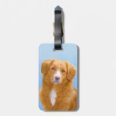 Nova Scotia Duck Tolling Retriever Dog Painting Bagagelabel (Achterkant verticaal)