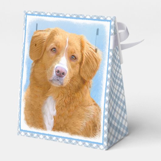 Nova Scotia Duck Tolling Retriever Dog Painting Bedankdoosjes (Achterkant)