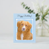 Nova Scotia Duck Tolling Retriever Dog Painting Briefkaart (Staand voorkant)