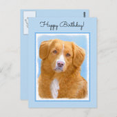 Nova Scotia Duck Tolling Retriever Dog Painting Briefkaart (Voorkant / Achterkant)