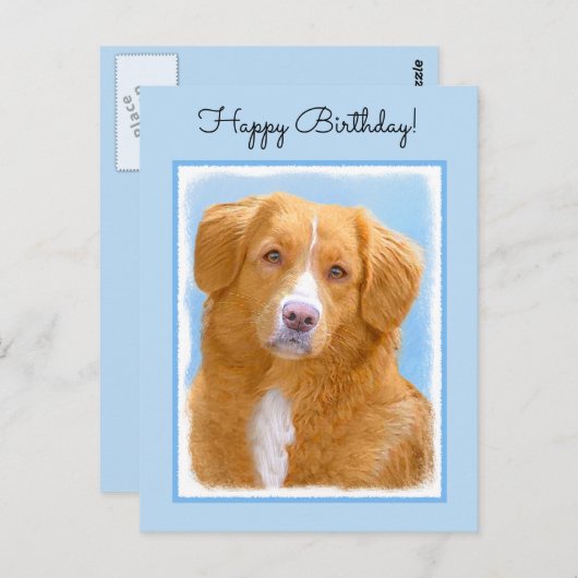 Nova Scotia Duck Tolling Retriever Dog Painting Briefkaart (Voorkant / Achterkant)