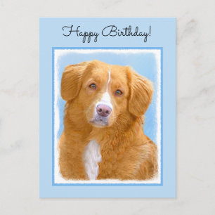 Nova Scotia Duck Tolling Retriever Dog Painting Briefkaart
