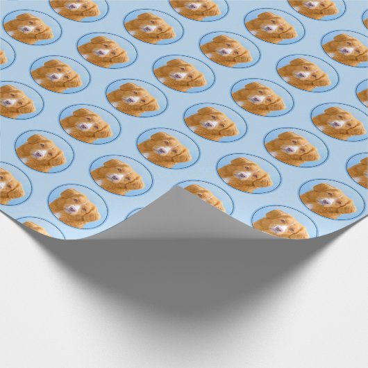 Nova Scotia Duck Tolling Retriever Dog Painting Cadeaupapier (Hoek)