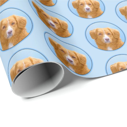 Nova Scotia Duck Tolling Retriever Dog Painting Cadeaupapier (Rol Hoek)