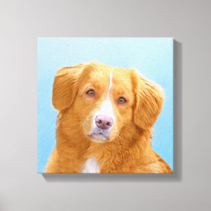 Nova Scotia Duck Tolling Retriever Dog Painting Canvas Afdruk