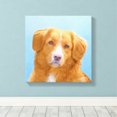 Nova Scotia Duck Tolling Retriever Dog Painting Canvas Afdruk (Insitu (Houten vloer))
