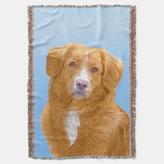 Nova Scotia Duck Tolling Retriever Dog Painting Deken (Voorkant Verticaal)