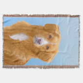 Nova Scotia Duck Tolling Retriever Dog Painting Deken (Voorkant)