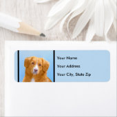 Nova Scotia Duck Tolling Retriever Dog Painting Etiket (Insitu)