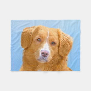 Nova Scotia Duck Tolling Retriever Dog Painting Fleece Deken