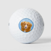 Nova Scotia Duck Tolling Retriever Dog Painting Golfballen (Voorkant)