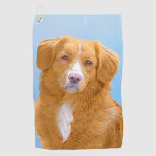 Nova Scotia Duck Tolling Retriever Dog Painting Golfhanddoek