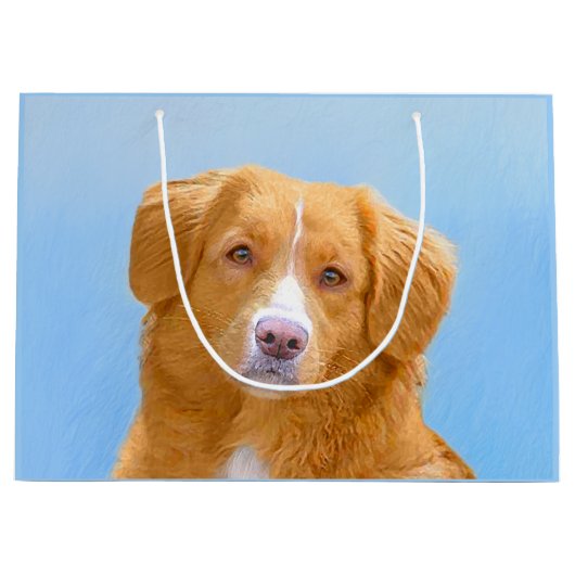 Nova Scotia Duck Tolling Retriever Dog Painting Groot Cadeauzakje (Voorkant)