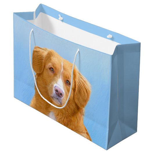 Nova Scotia Duck Tolling Retriever Dog Painting Groot Cadeauzakje (Voorkant Gekanteld)