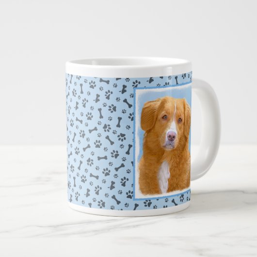 Nova Scotia Duck Tolling Retriever Dog Painting Grote Koffiekop (Voorkant rechts)