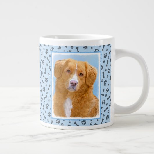 Nova Scotia Duck Tolling Retriever Dog Painting Grote Koffiekop (Rechts)