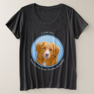 Nova Scotia Duck Tolling Retriever Dog Painting Grote Maat T-shirt
