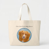 Nova Scotia Duck Tolling Retriever Dog Painting Grote Tote Bag (Voorkant)