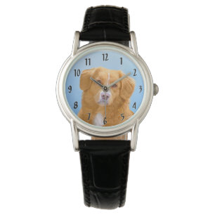 Nova Scotia Duck Tolling Retriever Dog Painting Horloge